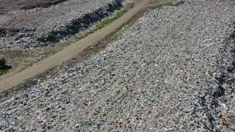 Open storage of solid waste garbage Stock Footage 160130770