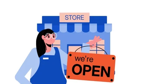 Open store Stock Footage 300794658