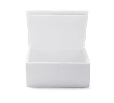 Open styrofoam box Stock Photos