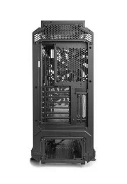 Open system unit case with fans of a personal computer. Stock Photos