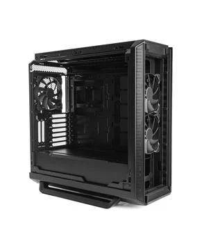 Open system unit case with fans of a personal computer. Stock Photos