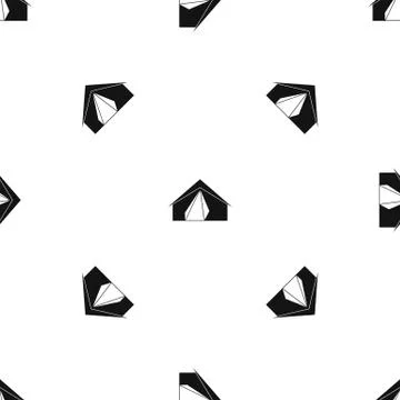 Open tent pattern seamless black イラスト素材