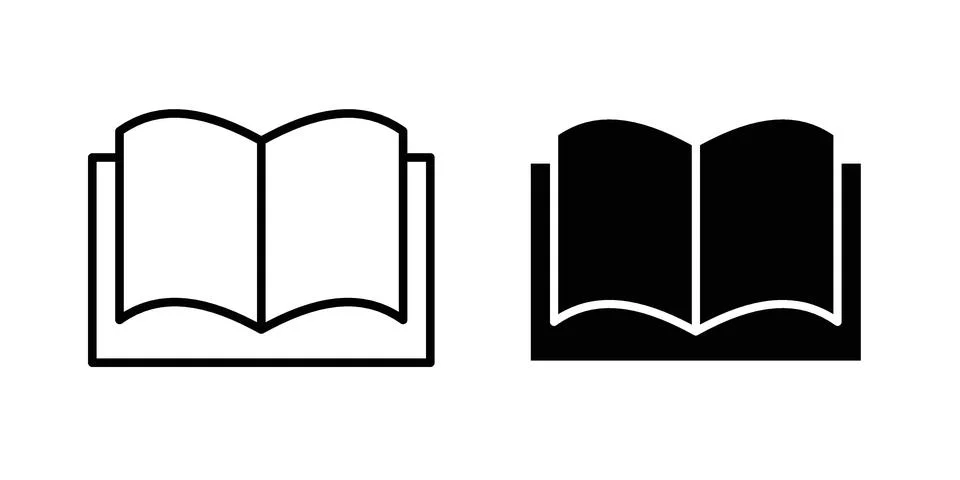 Open textbook icon concept. best for web design Stock Illustration
