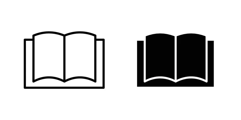 Open textbook icon vector design illustrations Stock Illustration
