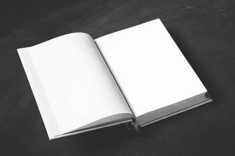 Open thick book with blank page Stock Photos