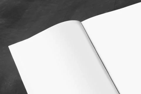 Open thick book with blank page Stock Photos
