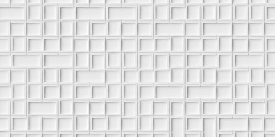 Open three-sided white square frames geometry background wallpaper banner, .. Illustrazione stock