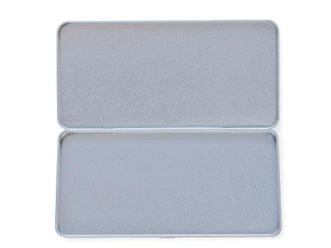 Open tin box Stock-Fotos