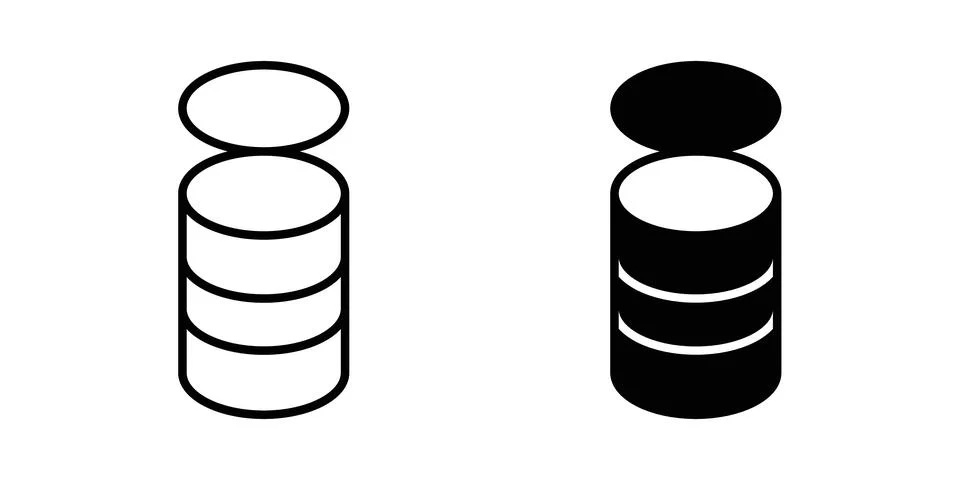 Open tin can icon design. Illustration icons in linear and clipart pack Stock Illustration