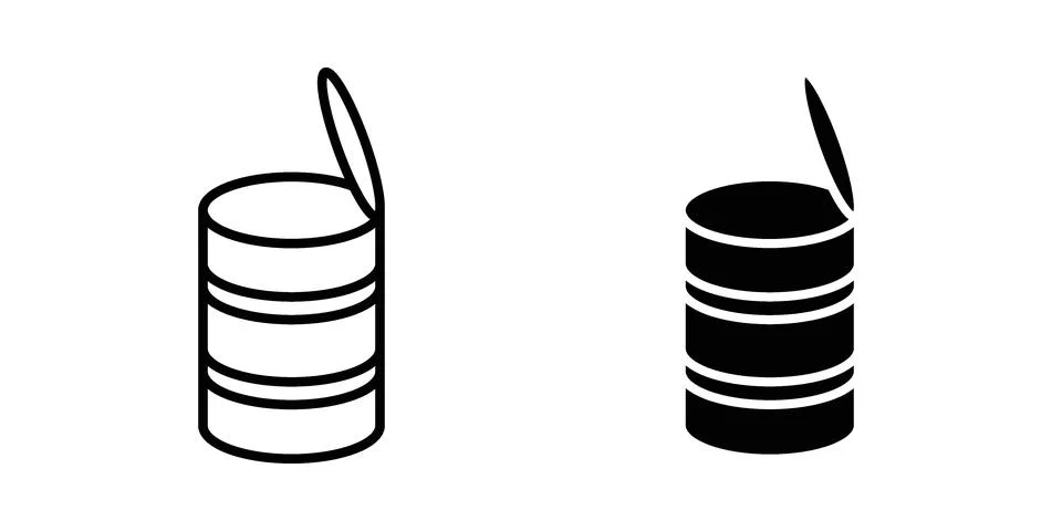 Open tin can icon vector design illustrations Stock Illustration