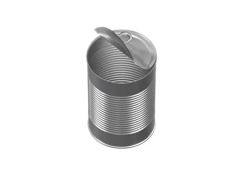 Open tin can isolated on white background 스톡 일러스트