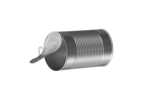 Open tin can isolated on white background イラスト素材