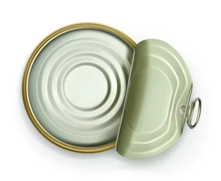Open tin can, top view vector icon Illustrazione stock
