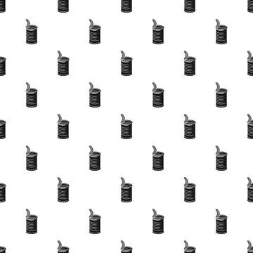 Open tin cans seamless packaging pattern 스톡 일러스트