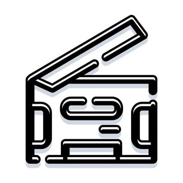 Open toolbox storing tools for repair and maintenance Illustrazione stock