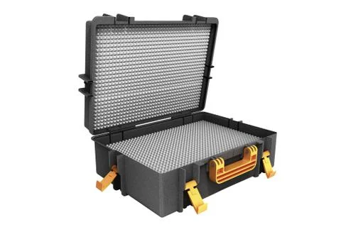 Open tools case 3d render on white background no shadow 스톡 일러스트