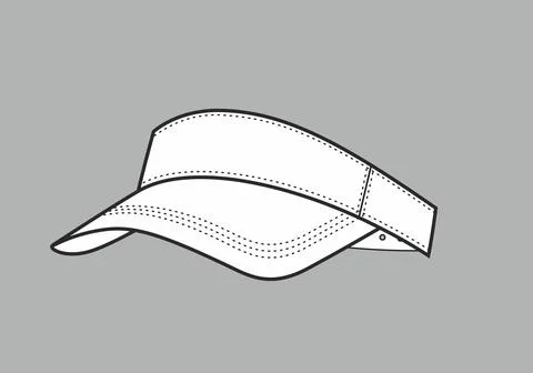 Open top baseball cap. Front view. Stock Illustration