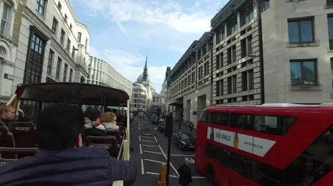 On an Open Top Bus Stock Footage 57423300