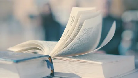 Open Torah book in the wind. Видео 231471570