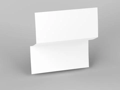Open trifold brochure in A4 format mockup.3d illustartion Stock Illustration