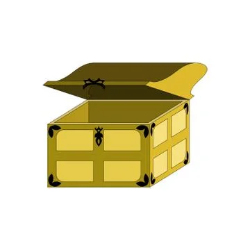 Open the trunk, decorated with a pattern Stock Illustration