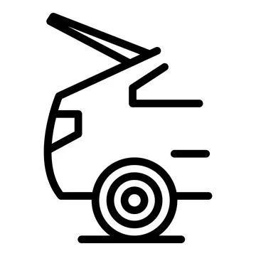 Open trunk icon, outline style イラスト素材