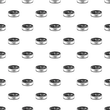 Open tuna can pattern seamless vector Stock Illustration