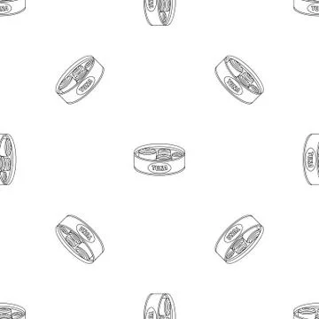 Open tuna can pattern seamless Stock Illustration