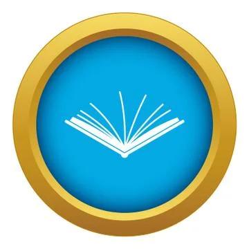 Open tutorial icon blue vector isolated Stock Illustration