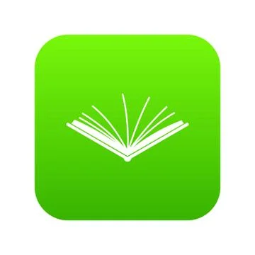 Open tutorial icon digital green Stockillustratie