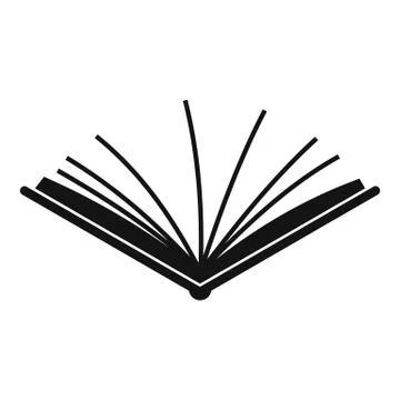 Open tutorial icon, simple style Stock Illustration