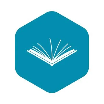 Open tutorial icon, simple style Illustrazione stock