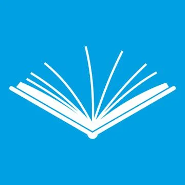 Open tutorial icon white Stock Illustration