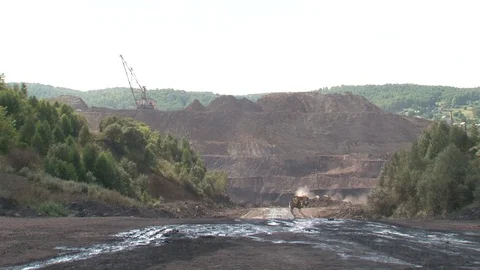 Open type coal enterprise. Stock Footage 115325110