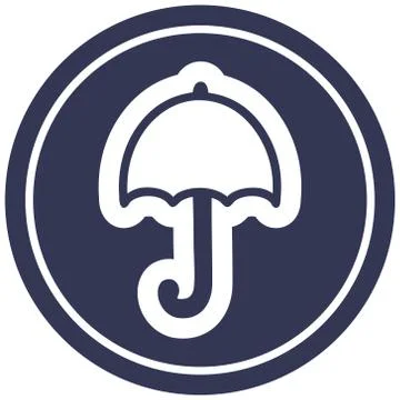 Open umbrella icon Illustrazione stock