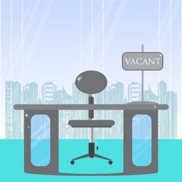 Open vacancy flat vector illustration. 스톡 일러스트