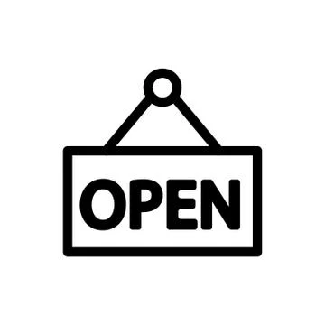 Open vector icon. Isolated contour symbol illustration Stock Illustration