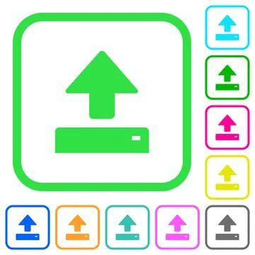 Open vivid colored flat icons 库存插图