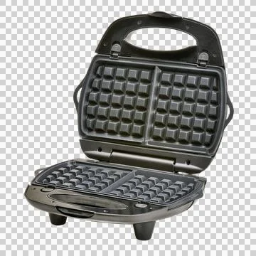 Open waffle iron maker isolated Stock Photos