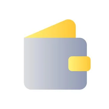 Open wallet flat gradient color ui icon Illustrazione stock