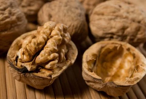 Open walnut Stock Photos