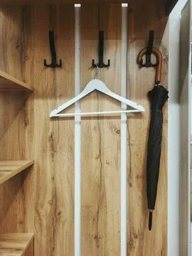 Open wardrobe with clothes Stock Photos