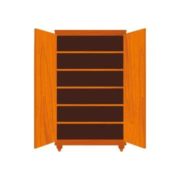 Open Wardrobe Illustration Stock Illustration