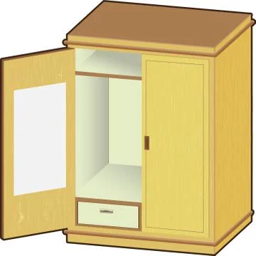 Open wardrobe - Vector Illustration Stock Illustration