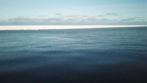 Open water to ice flow Stock Footage 86658052