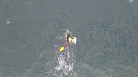 Open water swimmer 스톡 동영상 165545192
