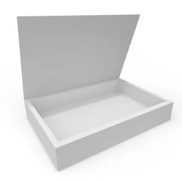 Open white blank box Stock Illustration
