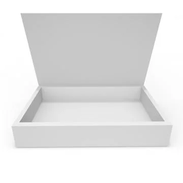 Open white blank box Stock Illustration