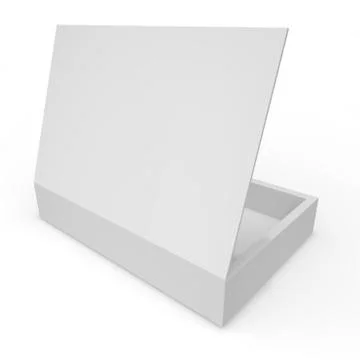 Open white blank box Stock Illustration