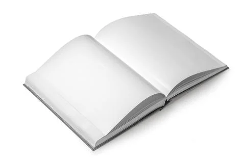 Open white book Stock Photos